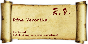Róna Veronika névjegykártya