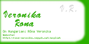 veronika rona business card