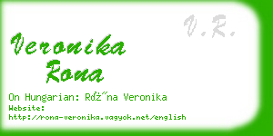 veronika rona business card